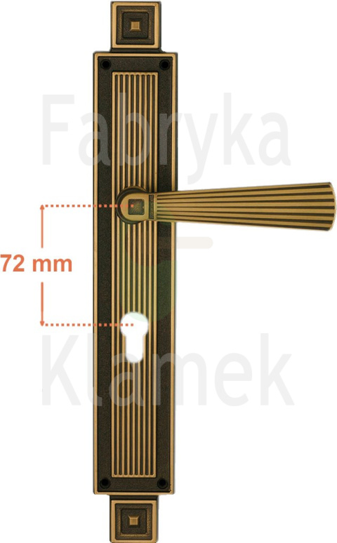 Klamka Opera 1055 na wkładkę rozstaw 72 mm BM - brązowiona matowa (ciemna) Klamka Opera 1055 na wkładkę rozstaw 72 mm BM - brązowiona matowa (ciemna)