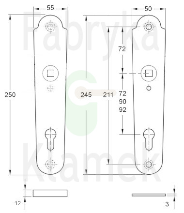 Klamka zewnętrzna Absalon 4302E Klamka zewnętrzna Absalon 4302E