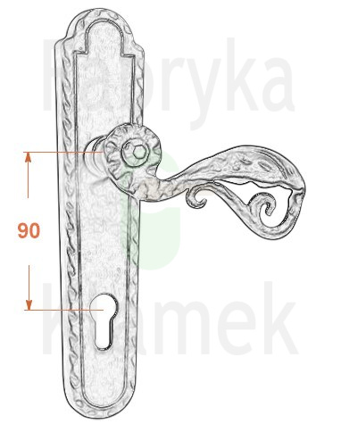 Klamko-gałka zewnętrzna Abella 4300A/B Klamko-gałka zewnętrzna Abella 4300A/B