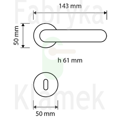 Klamka Beta 027 CS - chromowana matowa Klamka Beta 027 CS - chromowana matowa