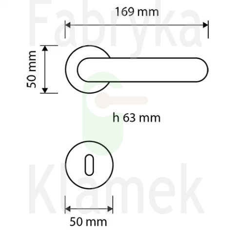 Klamka Ibis 023 CR - chromowana błyszcząca Klamka Ibis 023 CR - chromowana błyszcząca