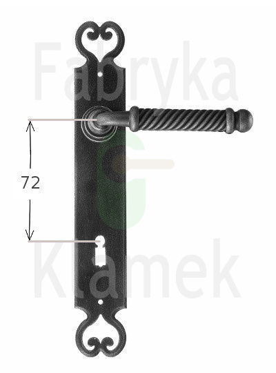 Klamka Madrid 2100 na klucz rozstaw 72 mm Klamka Madrid 2100 na klucz rozstaw 72 mm