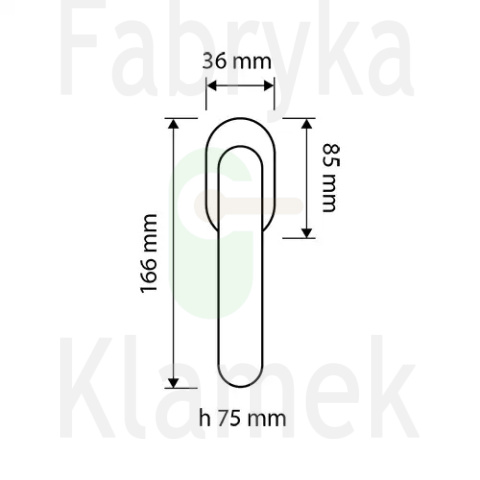 Klamka okienna Aida 1610 DK Klamka okienna Aida 1610 DK