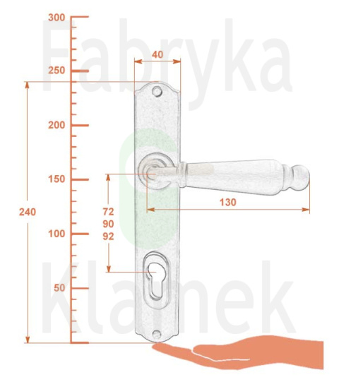 Klamka zewnętrzna Oslo 4361E z zabezpieczeniem Hardox® Klamka zewnętrzna Oslo 4361E z zabezpieczeniem Hardox®