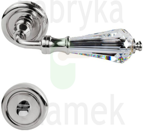 Klamka Veronica 103 z blokadą WC, kolor CR chromowany błyszczący Klamka Veronica 103 z blokadą WC, kolor CR chromowany błyszczący