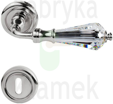 Klamka Veronica 103 z rozetą na klucz, kolor CR chromowany błyszczący Klamka Veronica 103 z rozetą na klucz, kolor CR chromowany błyszczący