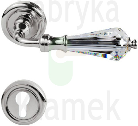 Klamka Veronica 103 z rozetą na wkładkę CR - chromowana błyszcząca Klamka Veronica 103 z rozetą na wkładkę CR - chromowana błyszcząca