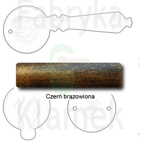 czerń brązowiona czerń brązowiona